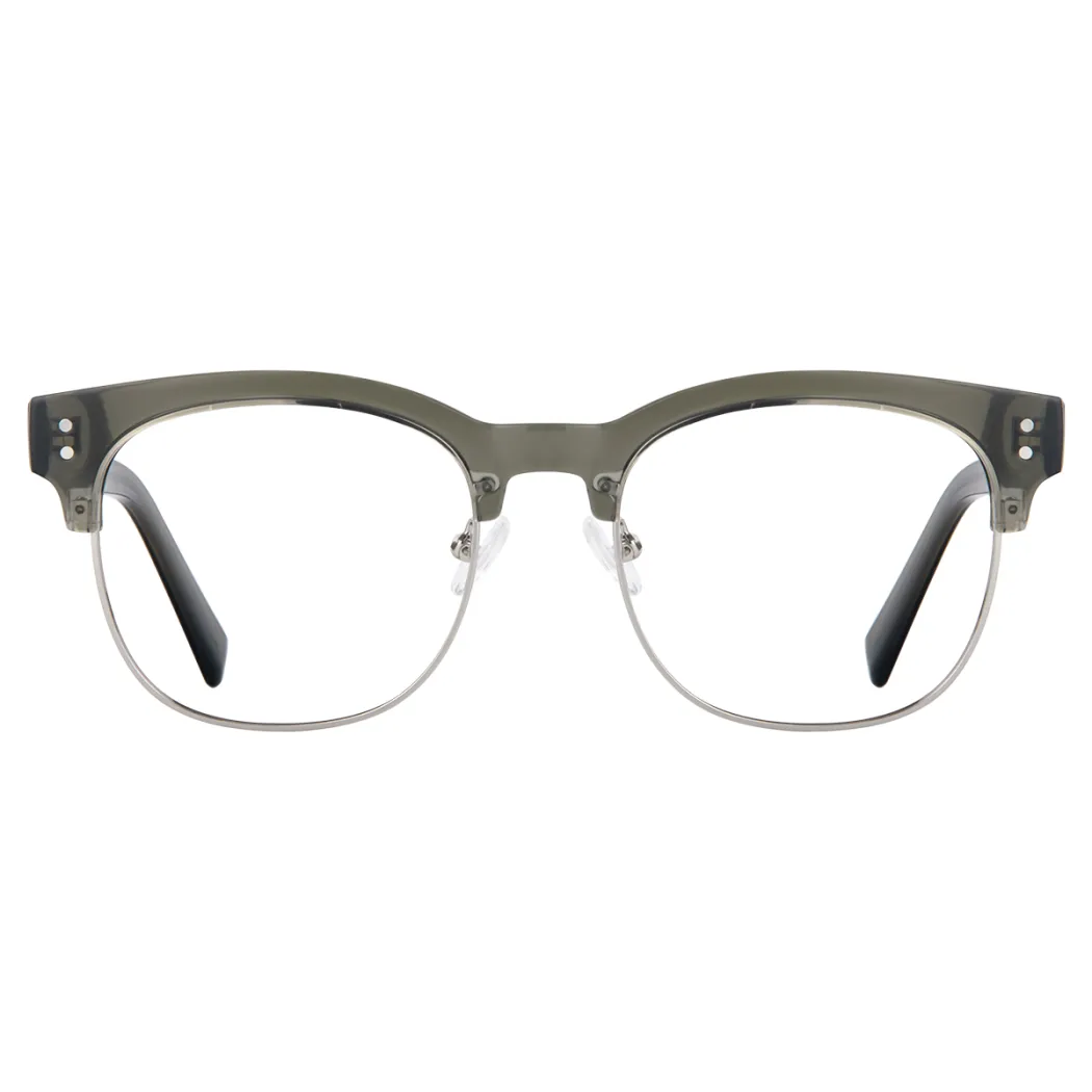 Browline Dark Green Eyeglasses