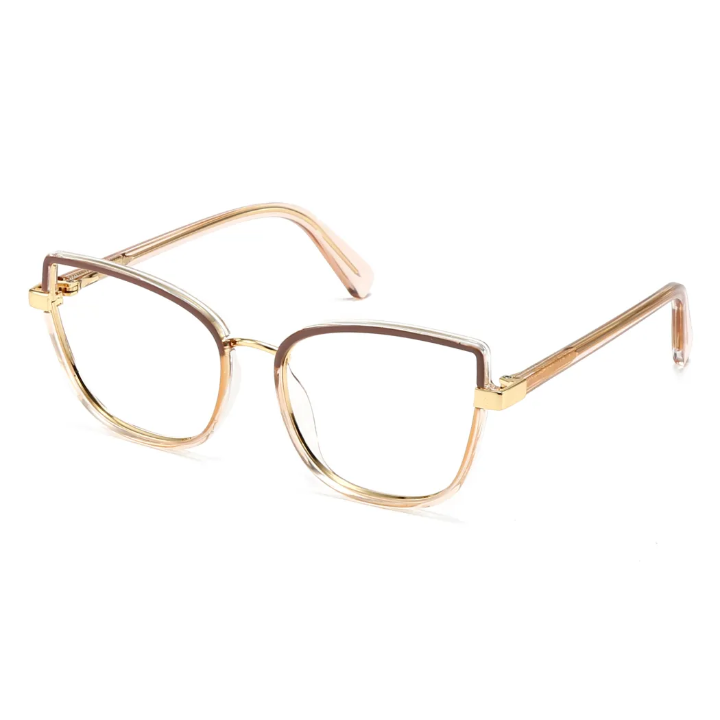 Cat-eye Brown/Gold Eyeglasses
