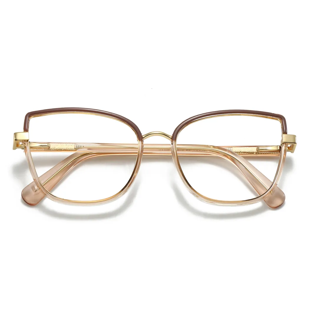 Cat-eye Brown/Gold Eyeglasses
