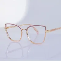 Cat-eye Brown/Gold Eyeglasses