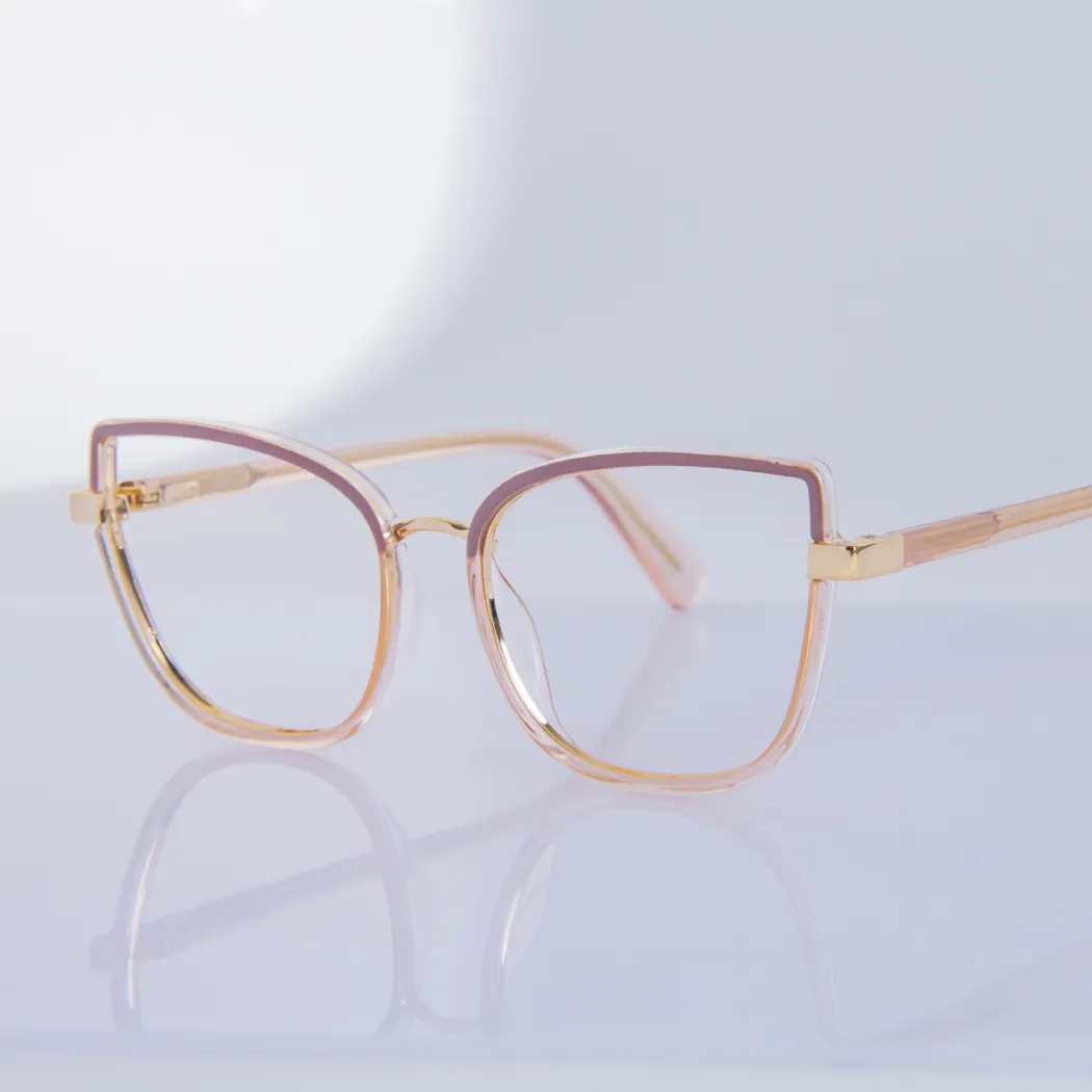 Cat-eye Brown/Gold Eyeglasses