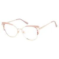 Browline Transparent Brown Eyeglasses
