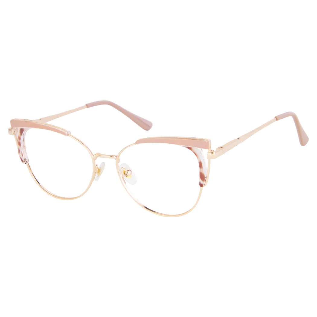 Browline Transparent Brown Eyeglasses