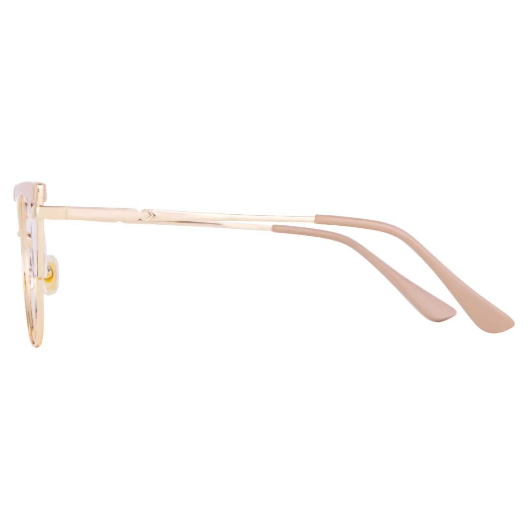 Browline Transparent Brown Eyeglasses