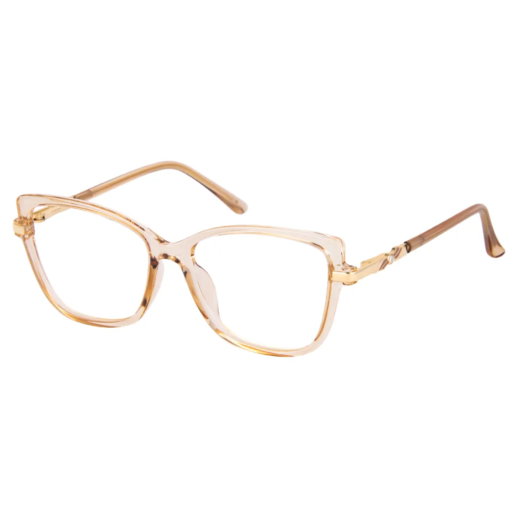 Square Transparent Yellow Eyeglasses