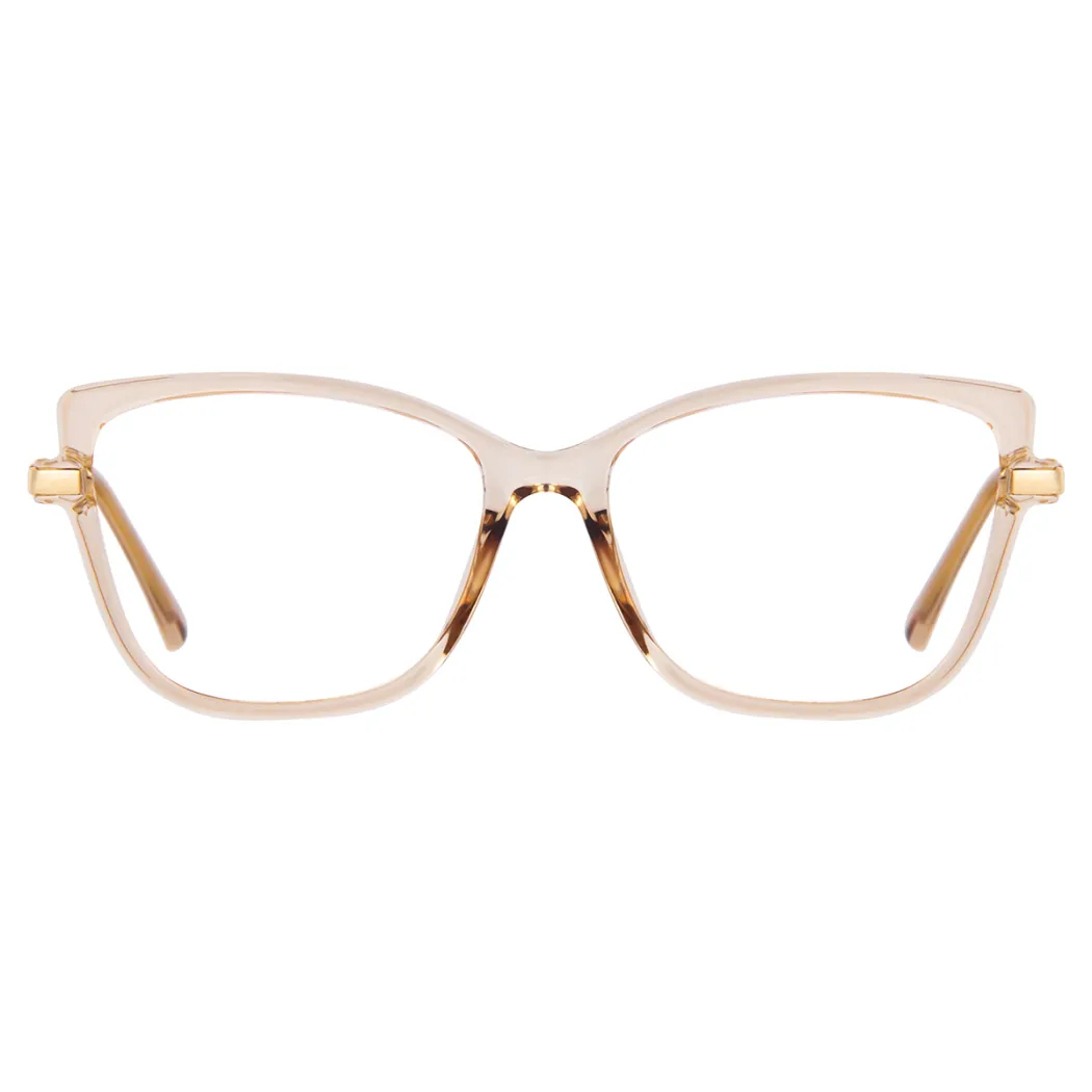 Square Transparent Yellow Eyeglasses