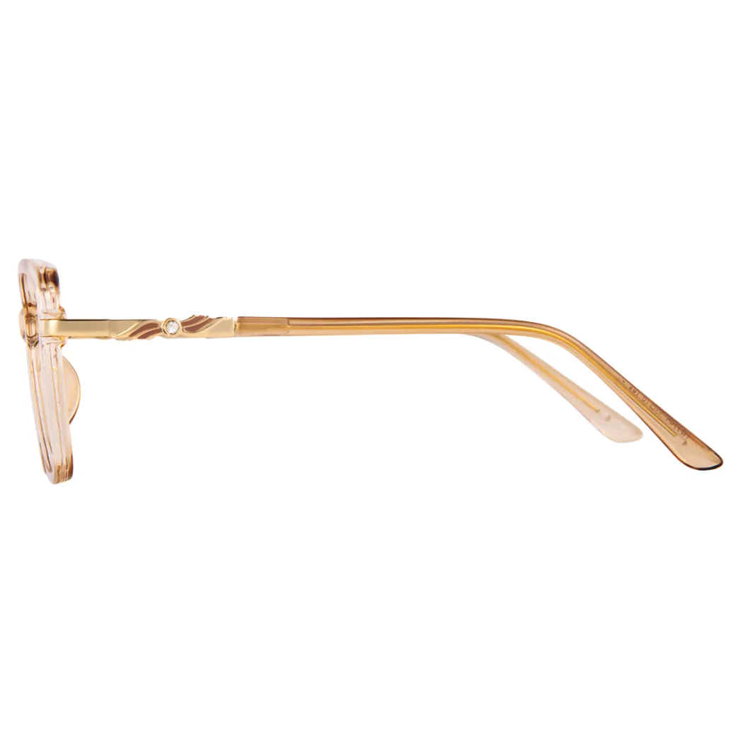 Square Transparent Yellow Eyeglasses