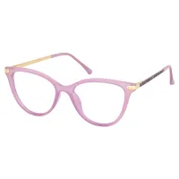 Cat-eye Transparent Purple Eyeglasses
