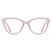 Cat-eye Transparent Purple Eyeglasses