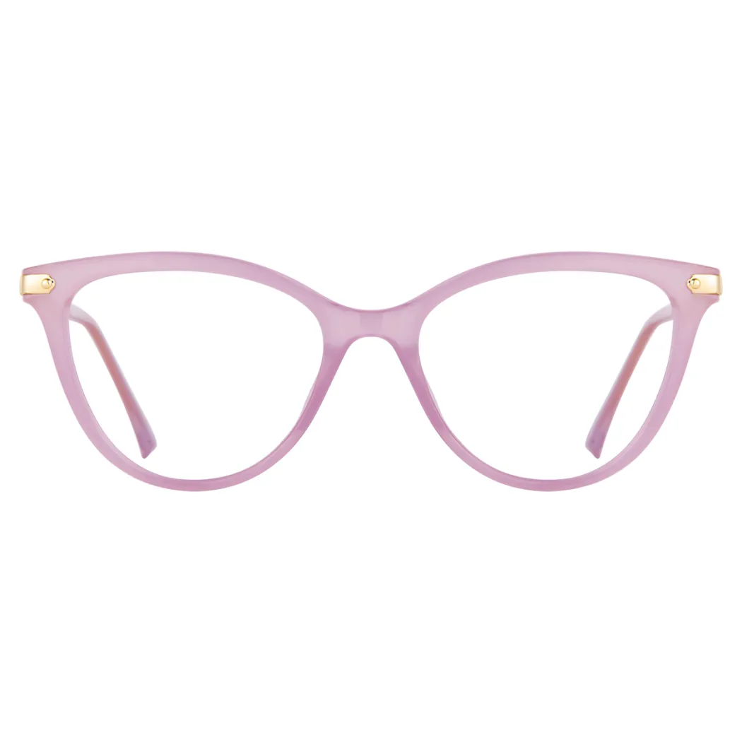 Cat-eye Transparent Purple Eyeglasses