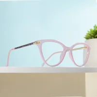 Cat-eye Transparent Purple Eyeglasses