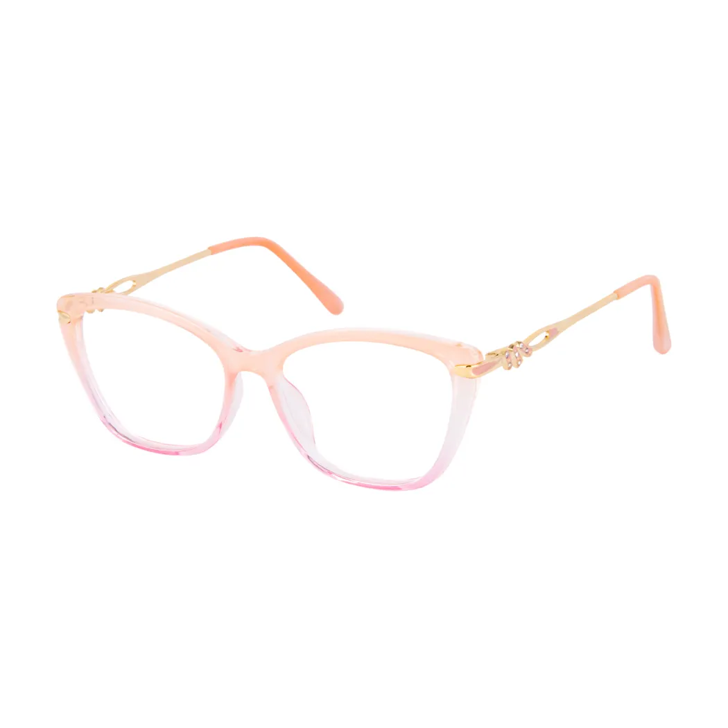 Square Orange/Pink Eyeglasses