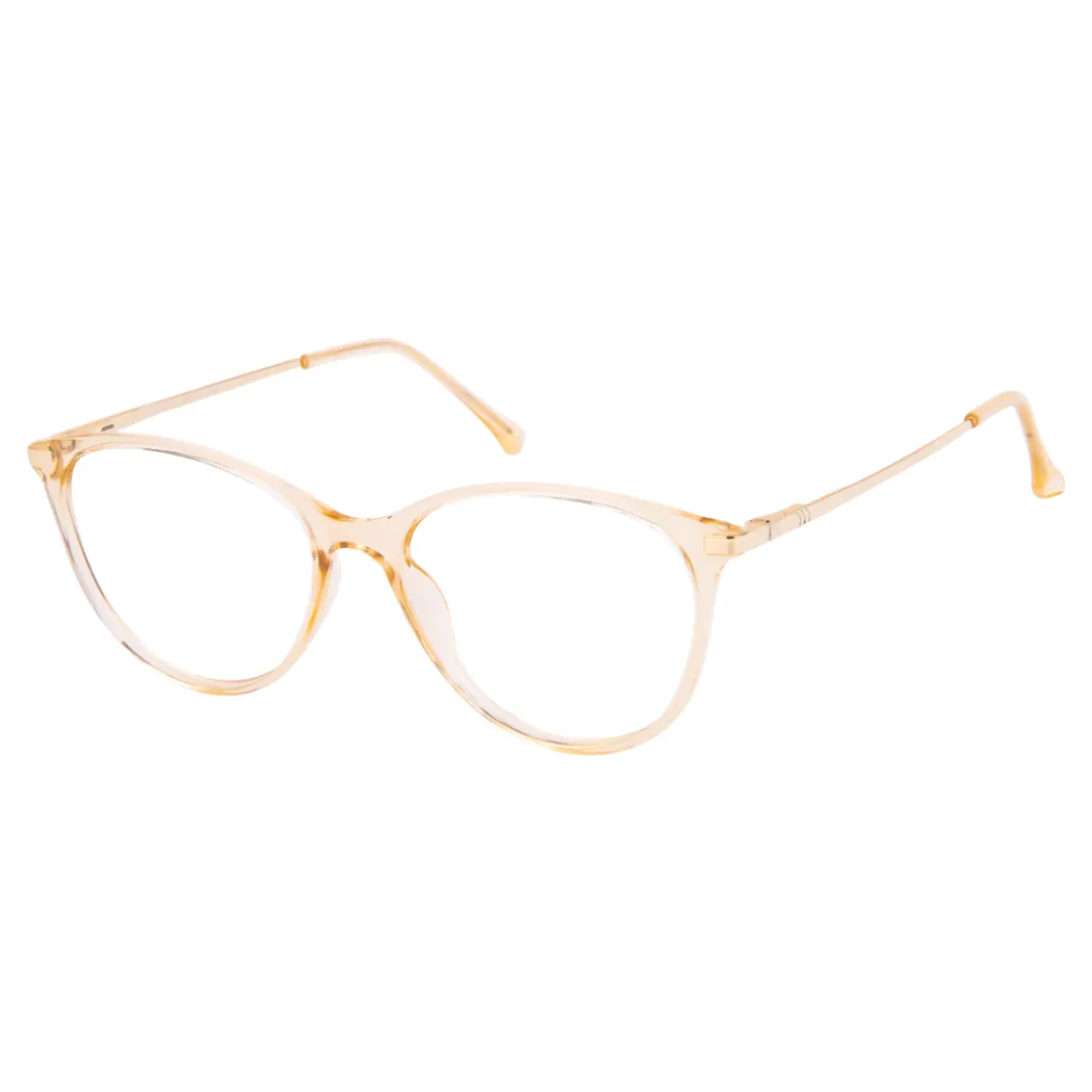 Cat-eye Transparent Yellow Eyeglasses