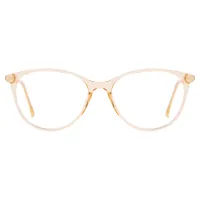 Cat-eye Transparent Yellow Eyeglasses
