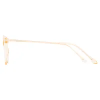 Cat-eye Transparent Yellow Eyeglasses