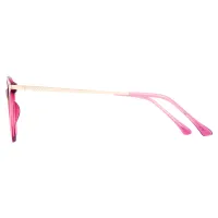 Cat-eye Transparent Pink Eyeglasses