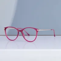 Cat-eye Transparent Pink Eyeglasses