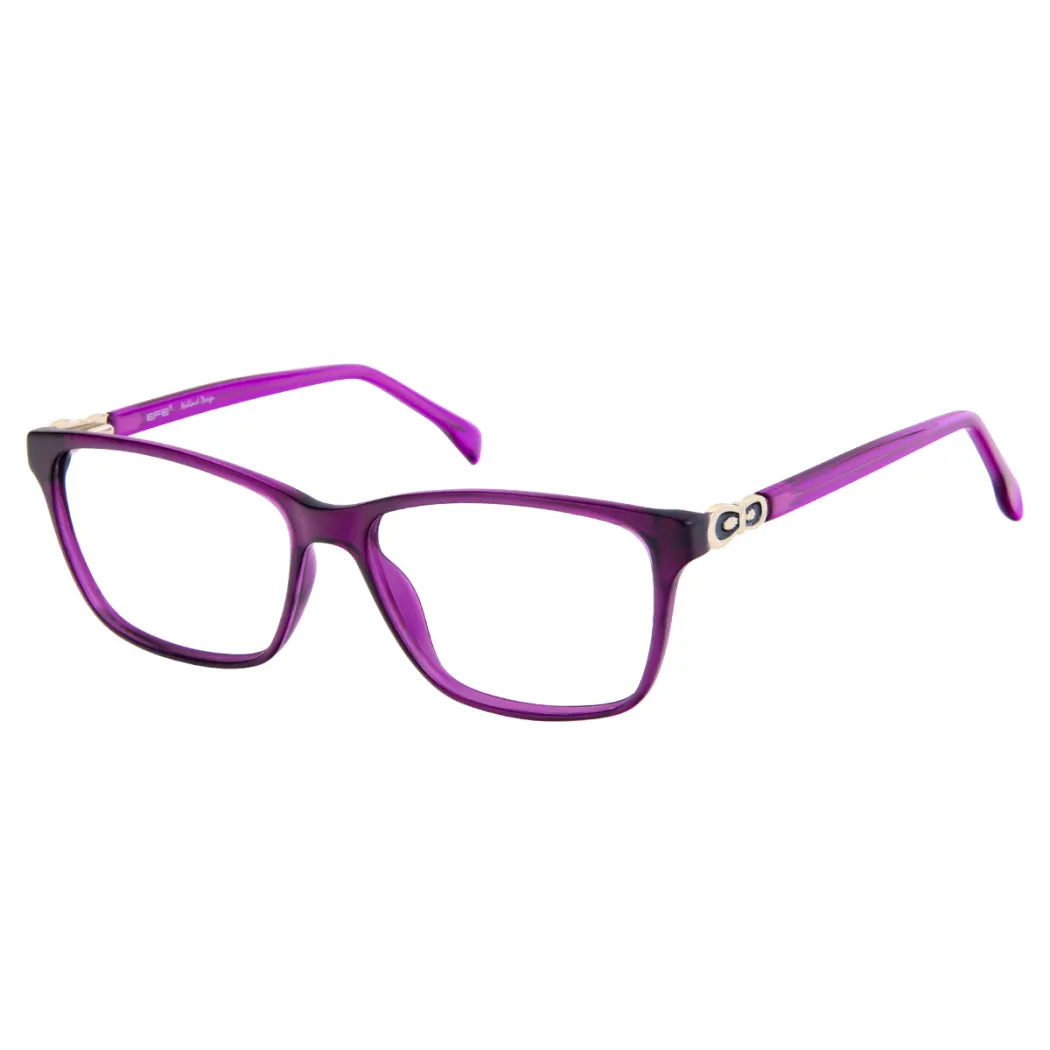 Rectangle Purple Eyeglasses