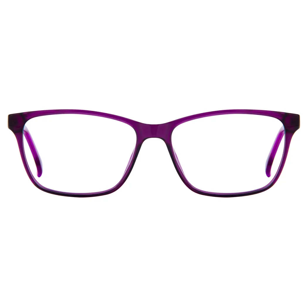 Rectangle Purple Eyeglasses