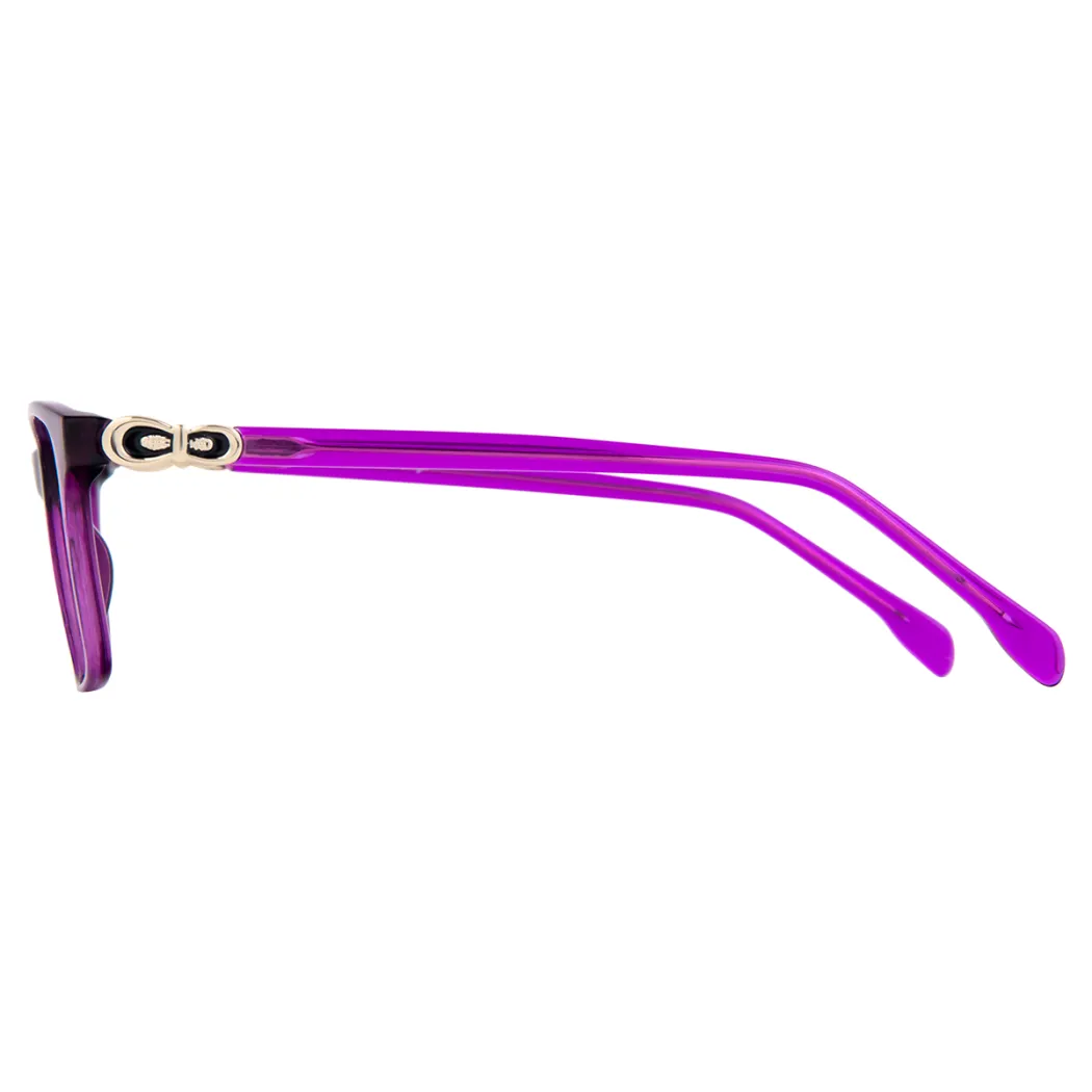 Rectangle Purple Eyeglasses