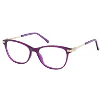 Cat-eye Transparent Purple Eyeglasses