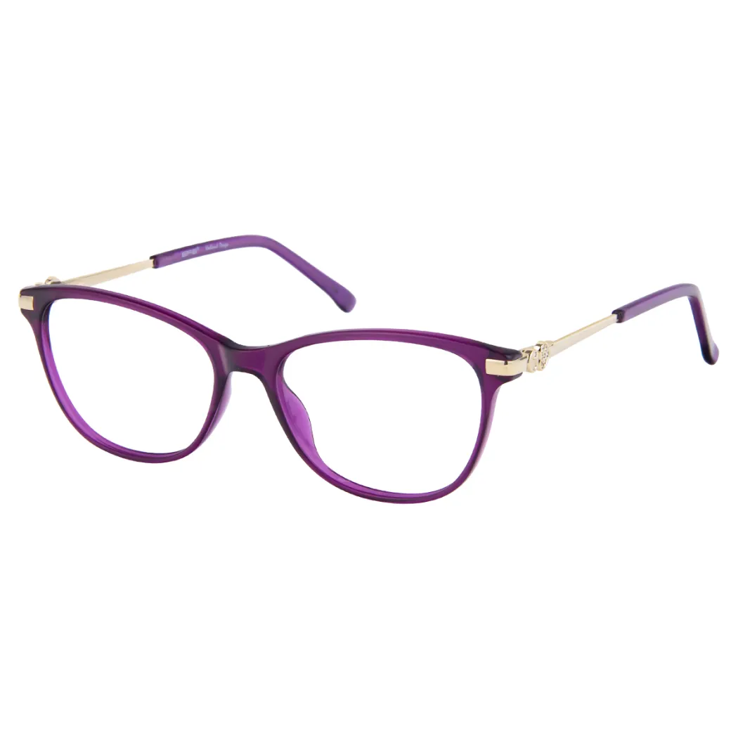 Cat-eye Transparent Purple Eyeglasses