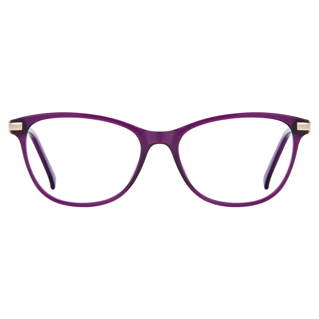Cat-eye Transparent Purple Eyeglasses