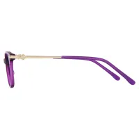 Cat-eye Transparent Purple Eyeglasses