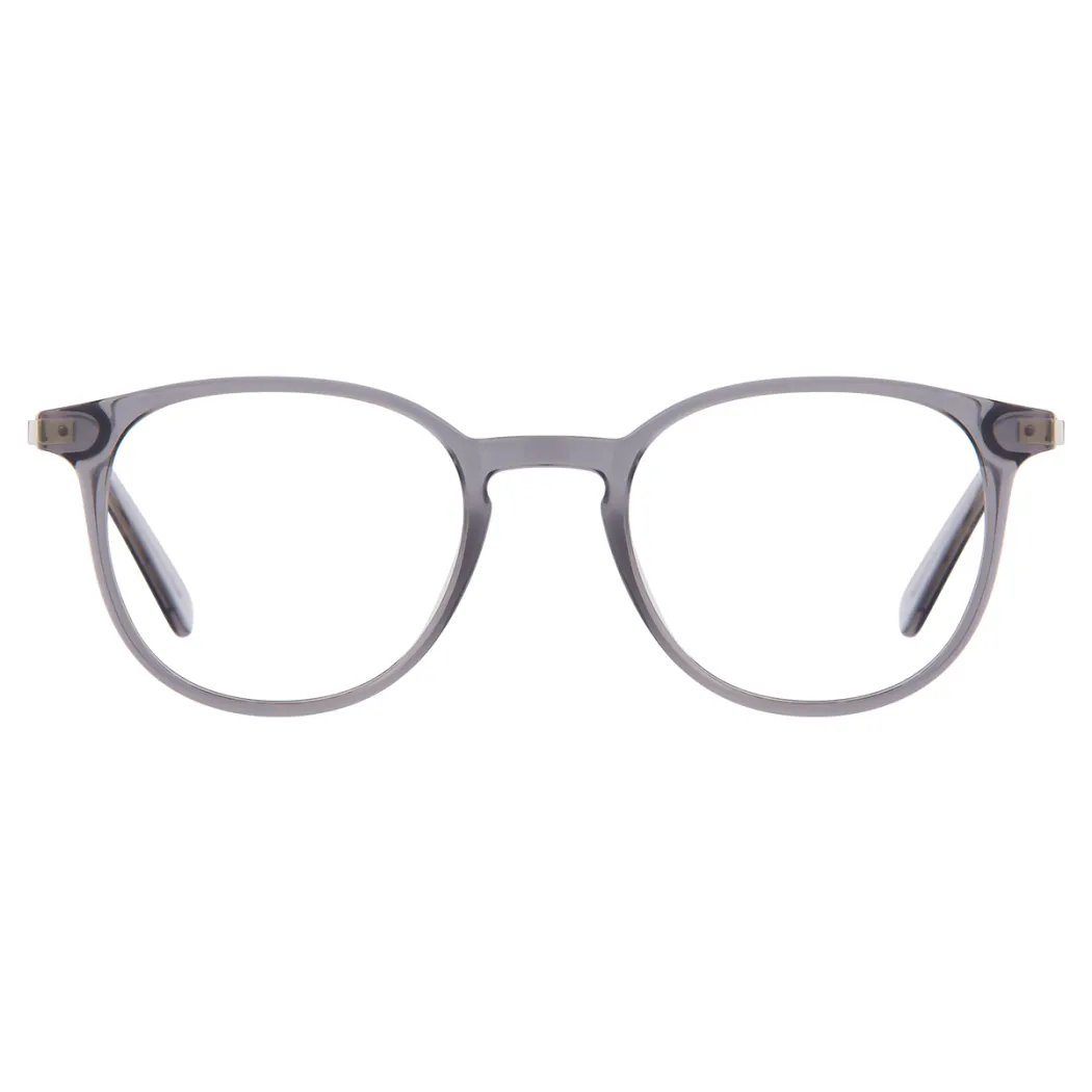 Round Grey Eyeglasses