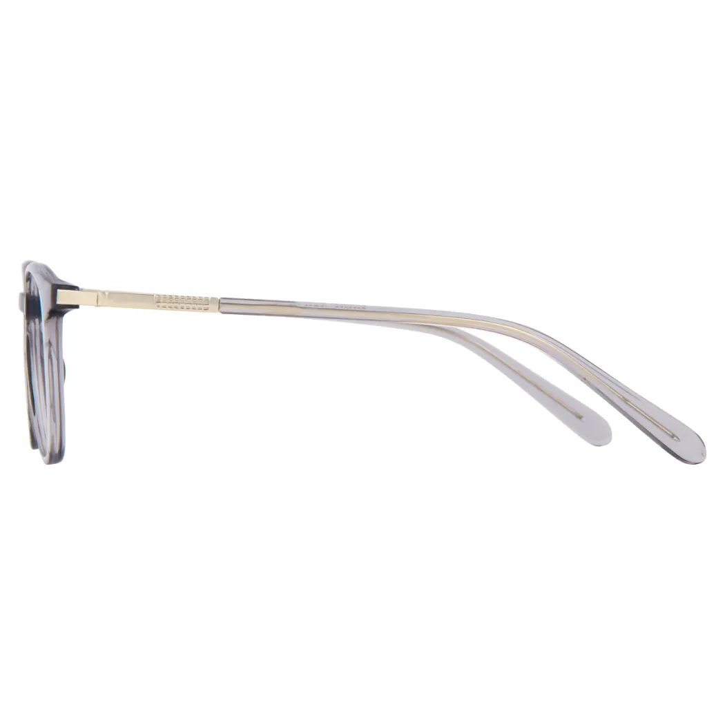 Round Grey Eyeglasses