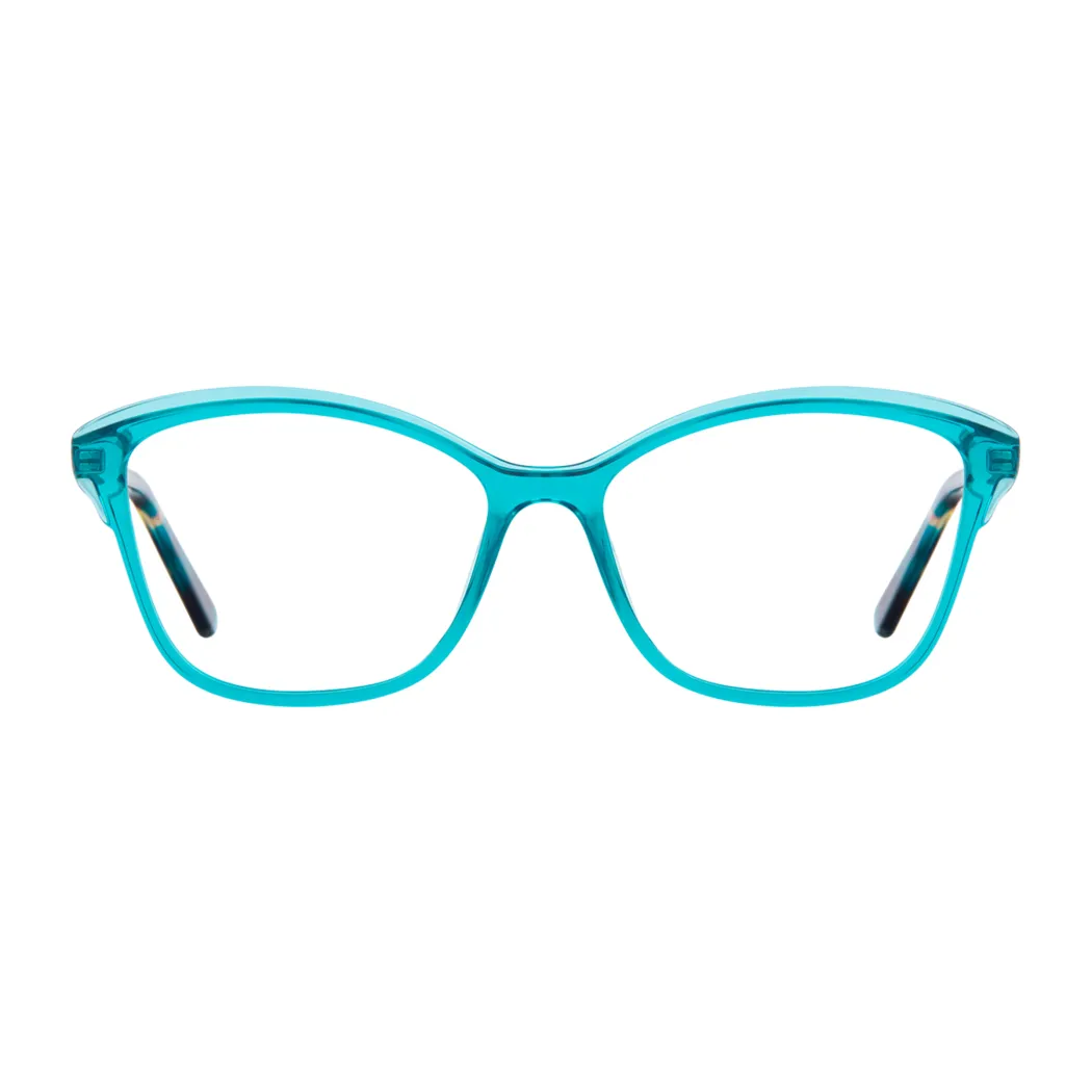 Cat-eye Transparent Blue Eyeglasses