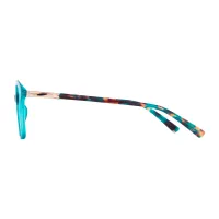 Cat-eye Transparent Blue Eyeglasses
