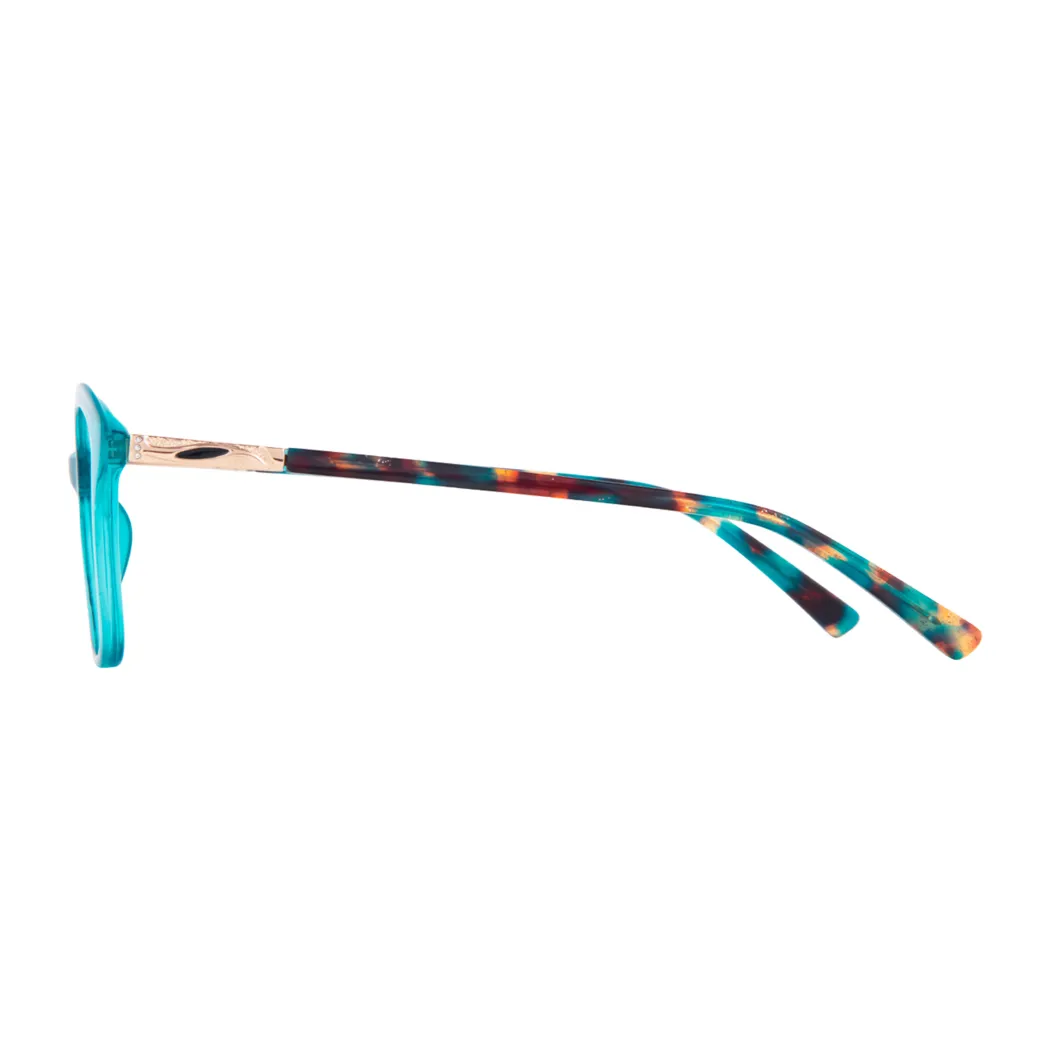 Cat-eye Transparent Blue Eyeglasses