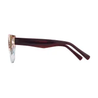 Cat-eye Transparent Amber/Transparent Blue Eyeglasses