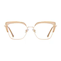 Cat-eye Light Brown Eyeglasses