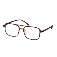 Aviator Transparent Brown Eyeglasses