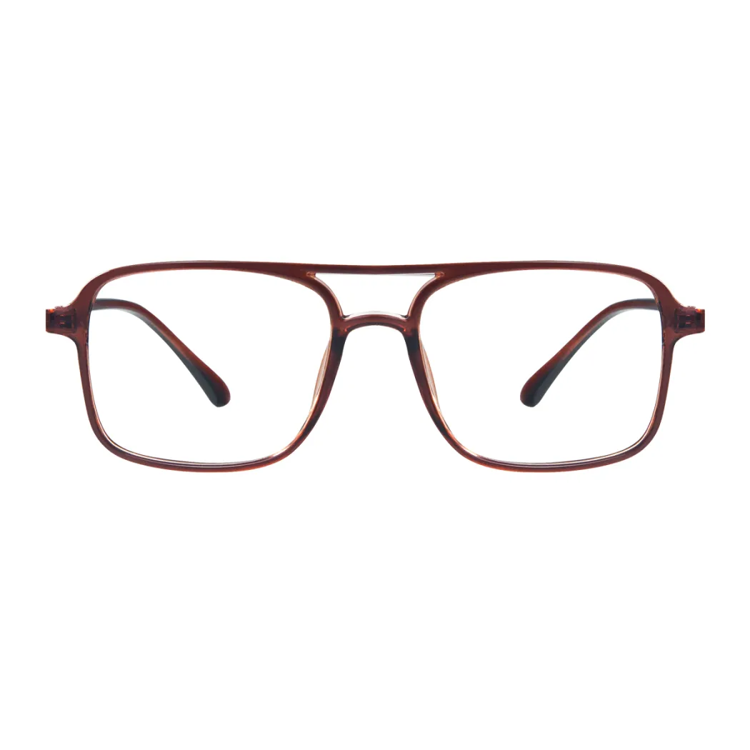 Aviator Transparent Brown Eyeglasses