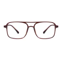 Aviator Transparent Brown Eyeglasses