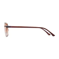 Aviator Transparent Brown Eyeglasses