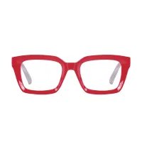 Square Red Eyeglasses
