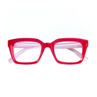 Square Red Eyeglasses
