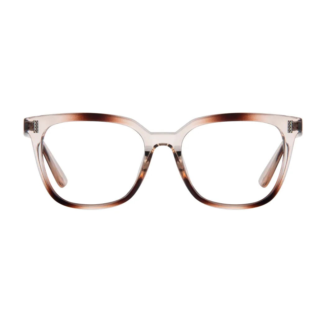 Square Gradient Brown Eyeglasses