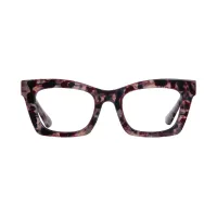 Square Ruby Tortoiseshell Eyeglasses