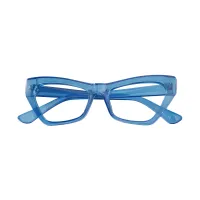 Cat-eye Transparent Blue Eyeglasses