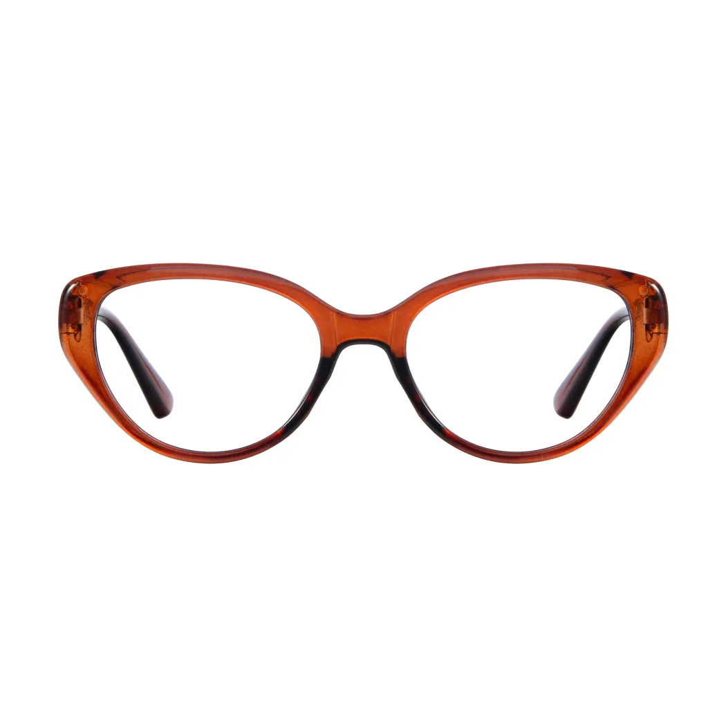 Cat-eye Transparent Red Eyeglasses