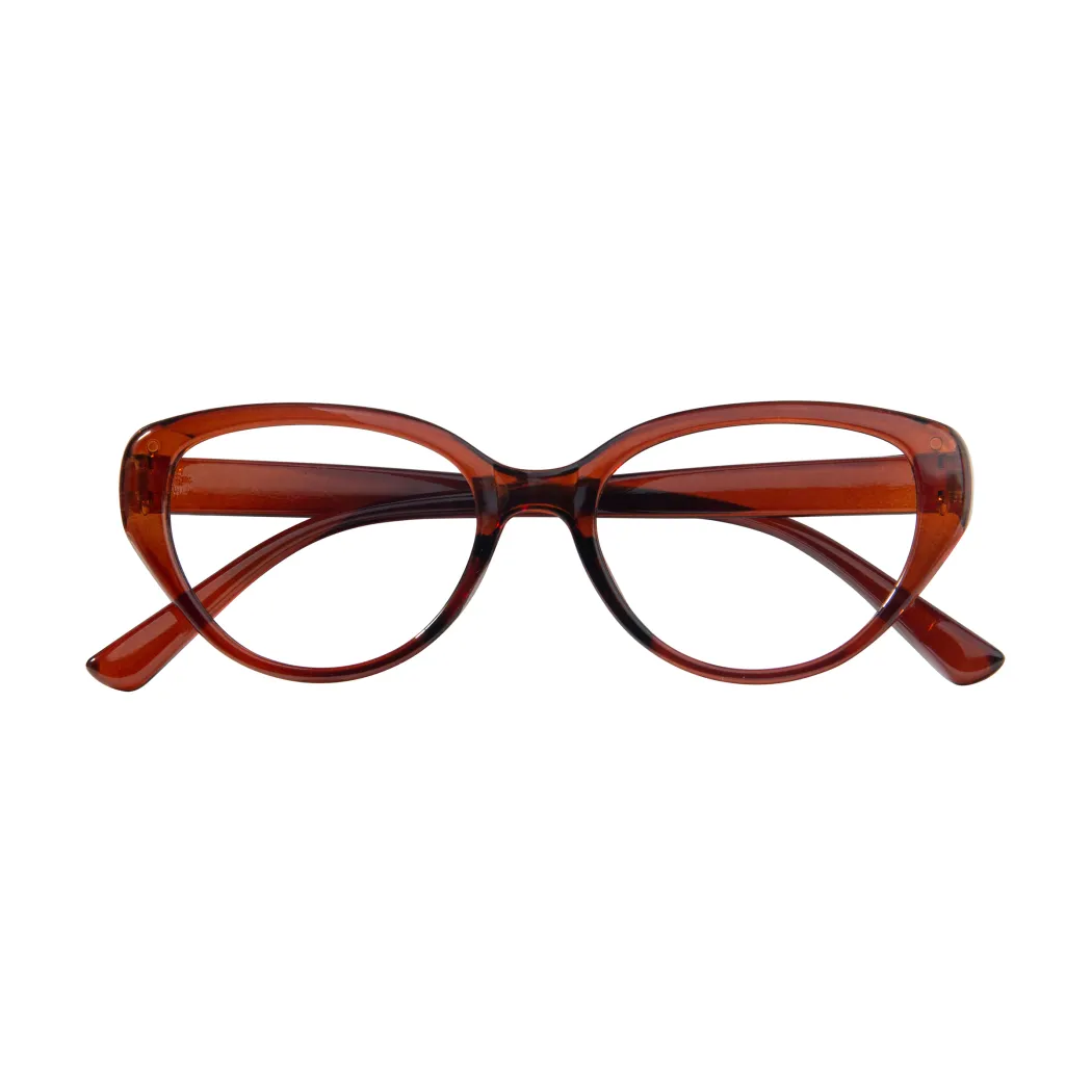 Cat-eye Transparent Red Eyeglasses