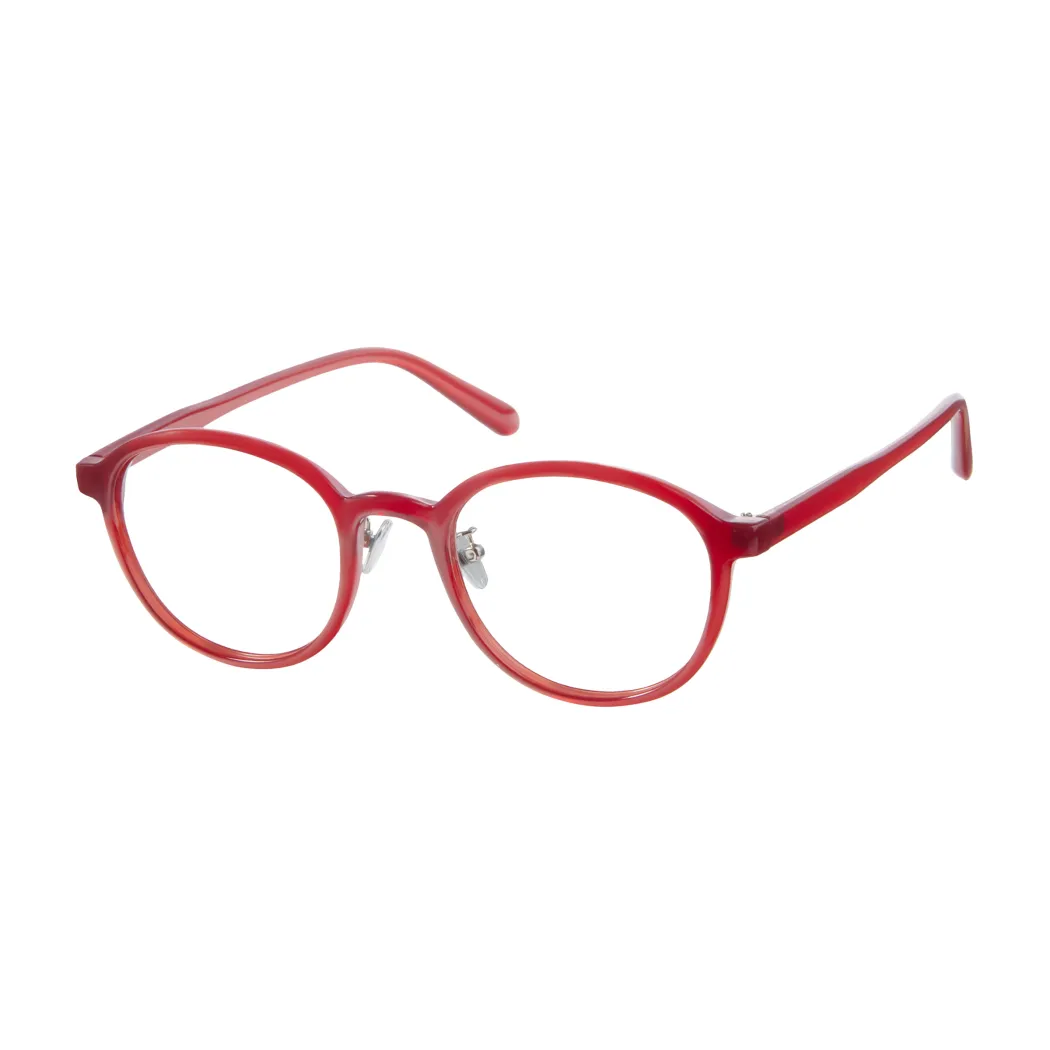 Round Red Eyeglasses