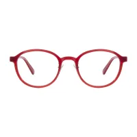 Round Red Eyeglasses