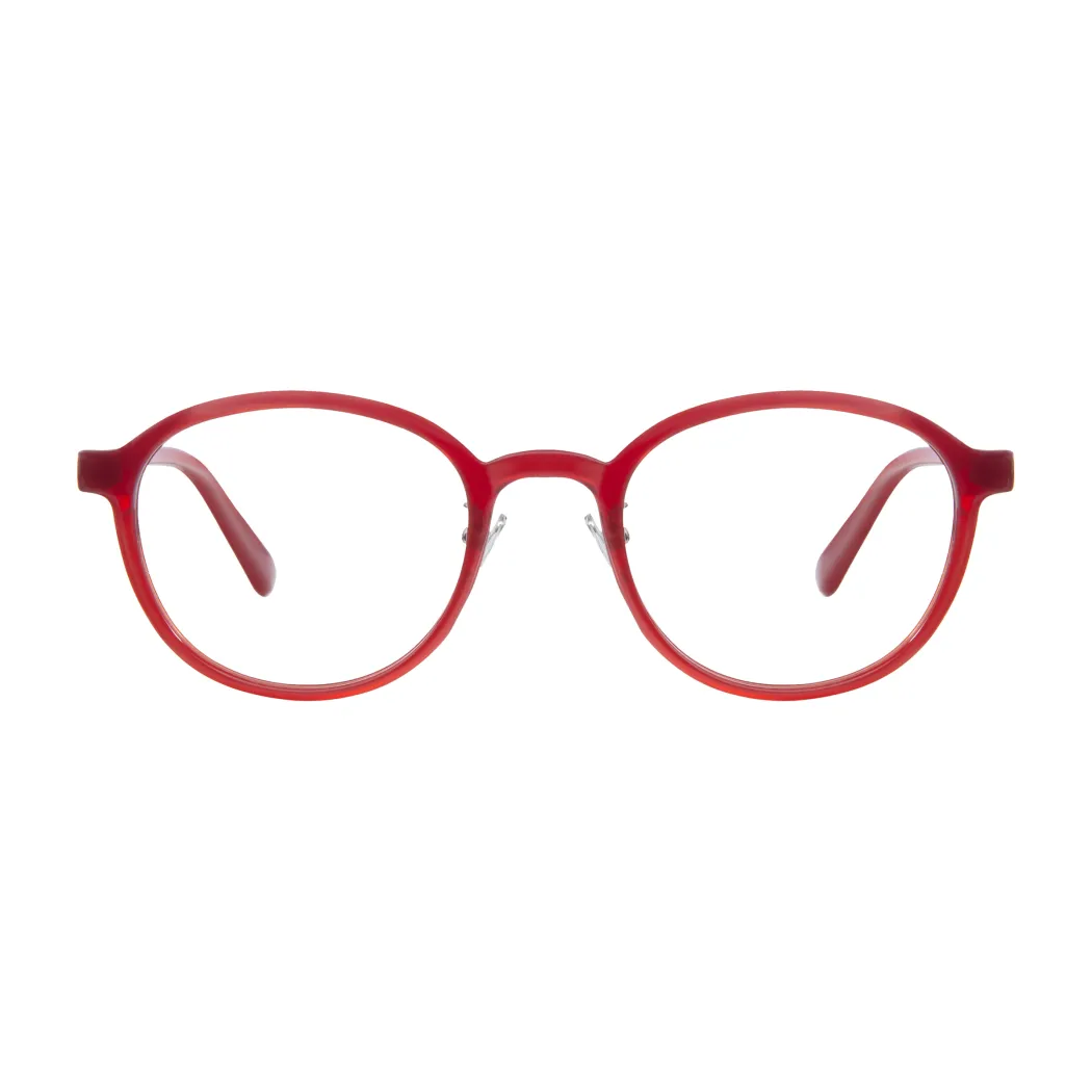Round Red Eyeglasses