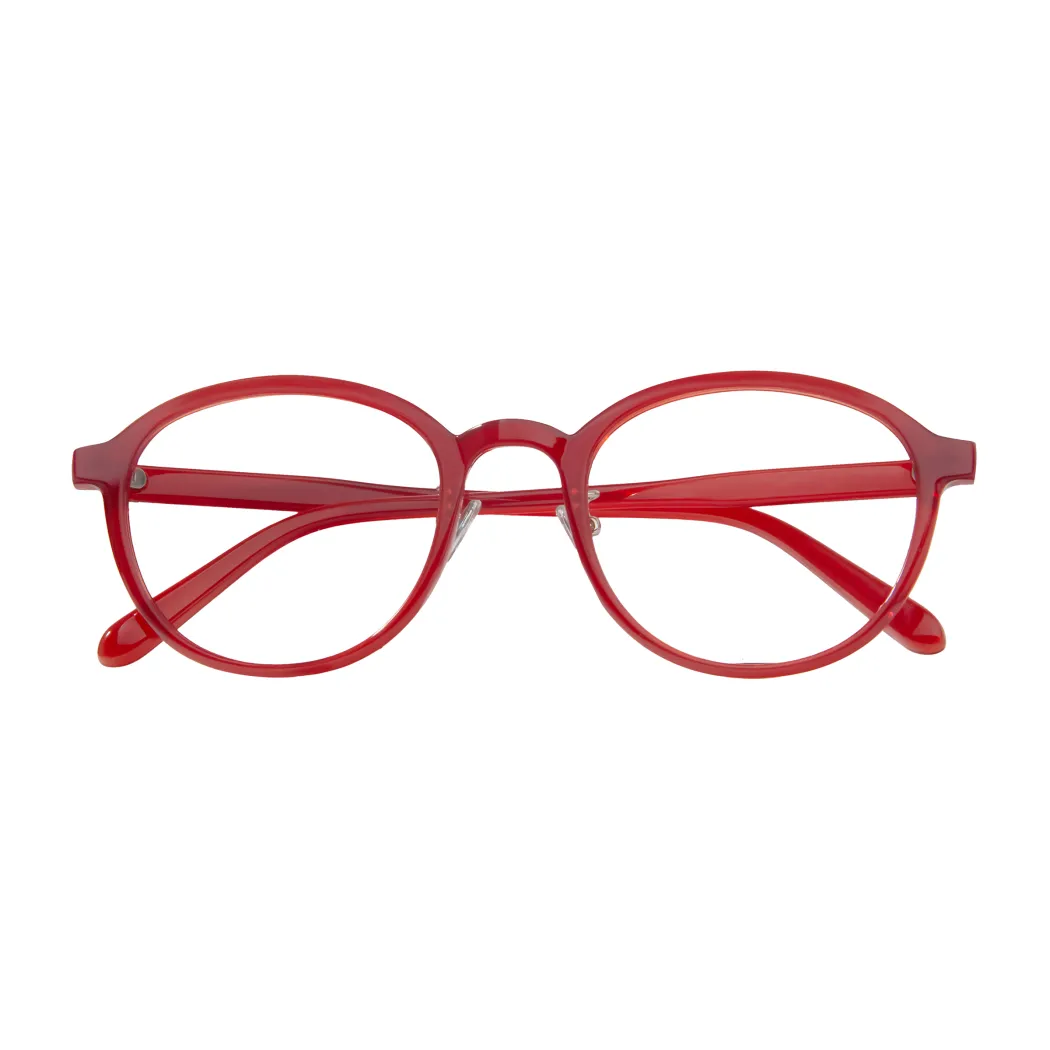 Round Red Eyeglasses